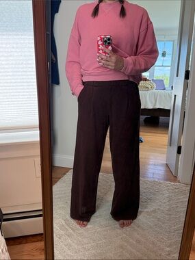 Aerie Cozy Brown Wide Leg Sweatpants